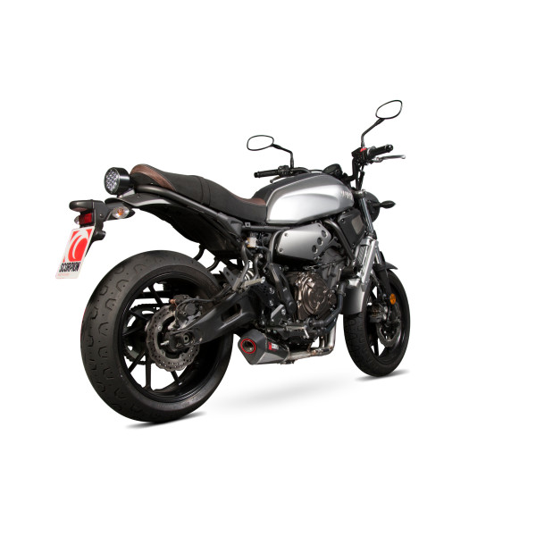 Scorpion Exhaust Yamaha XSR700 (2016-2020) / XSR700 Xtribute (2019-2020) 2016 - 2020 Serket Taper Full System Carbon Fibre Sleeve